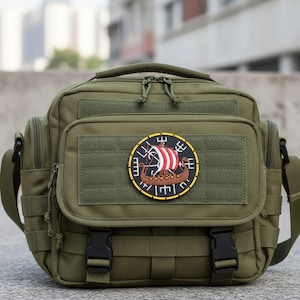 Tactical Morale Patch 3D Viking Compass Drakar Vegvisir Patches for Jaket and Bag