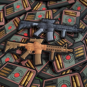 Naszywka taktyczna 3D z motywem morale, karabin AR15, M4, MK18, morale i naklejka – Siły Specjalne USA