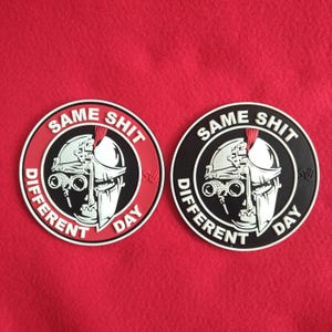 Patch Militar 3D para Capacete Tático, Sombra, Moral, Preto e Vermelho, Cosplay.