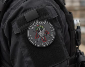 Schwarzes Tailliertes Patch Aufnäher Patch Recon Special Force Militär Cosplay Modern Warfare Badge