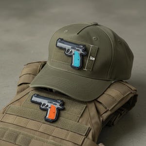 Parche táctico para pistola CZ Shadow Tactical, ideal para policía y militares.