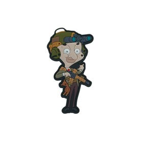 Mr Bean 面白いパッチ ユーモア漫画パッチ かわいいパッチ タクティカル PVC ミリタリーパッチ メンズギフト タクティカル
