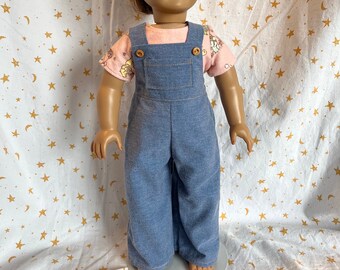 Blue Jean Overalls for 18 inch dolls