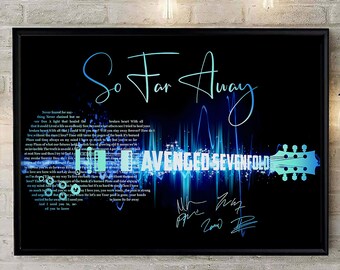 So Far Away Poster Etsy