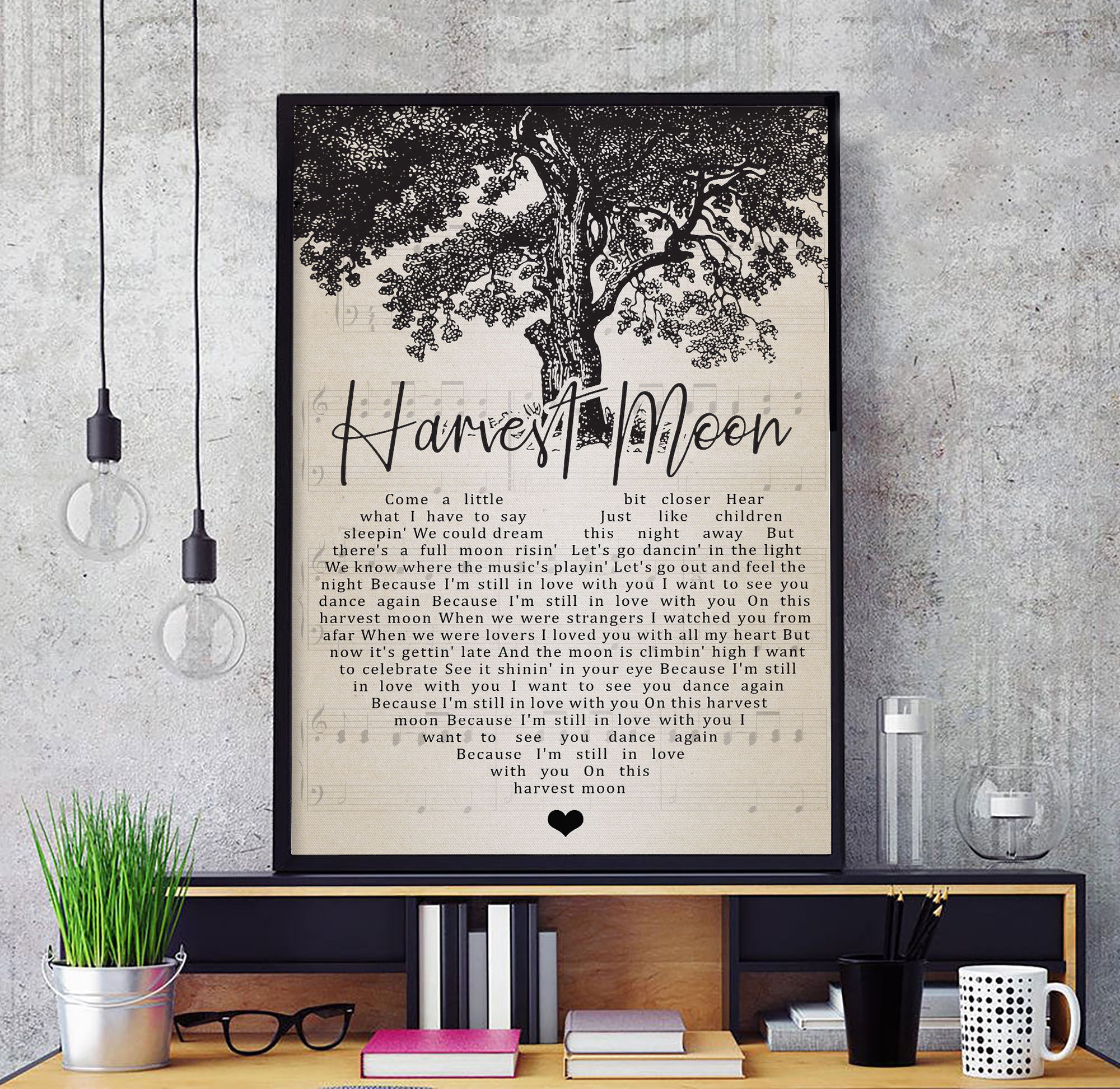 Harvest Moon Lyrics Poster Neil Young Song Lyrics Lyrics Etsy