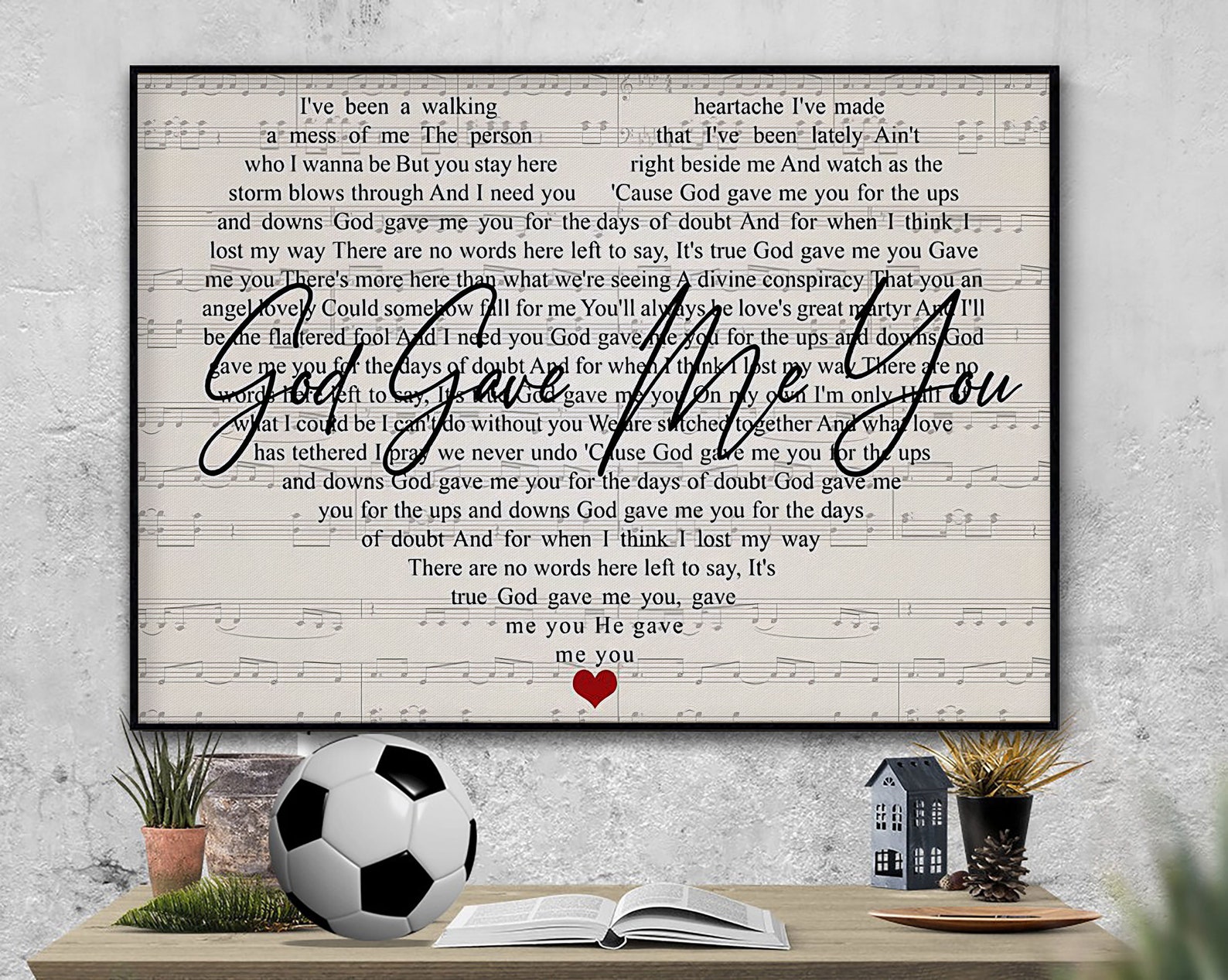 Blake Shelton God Gave Me You Lyrics Poster Red River Blue Etsy