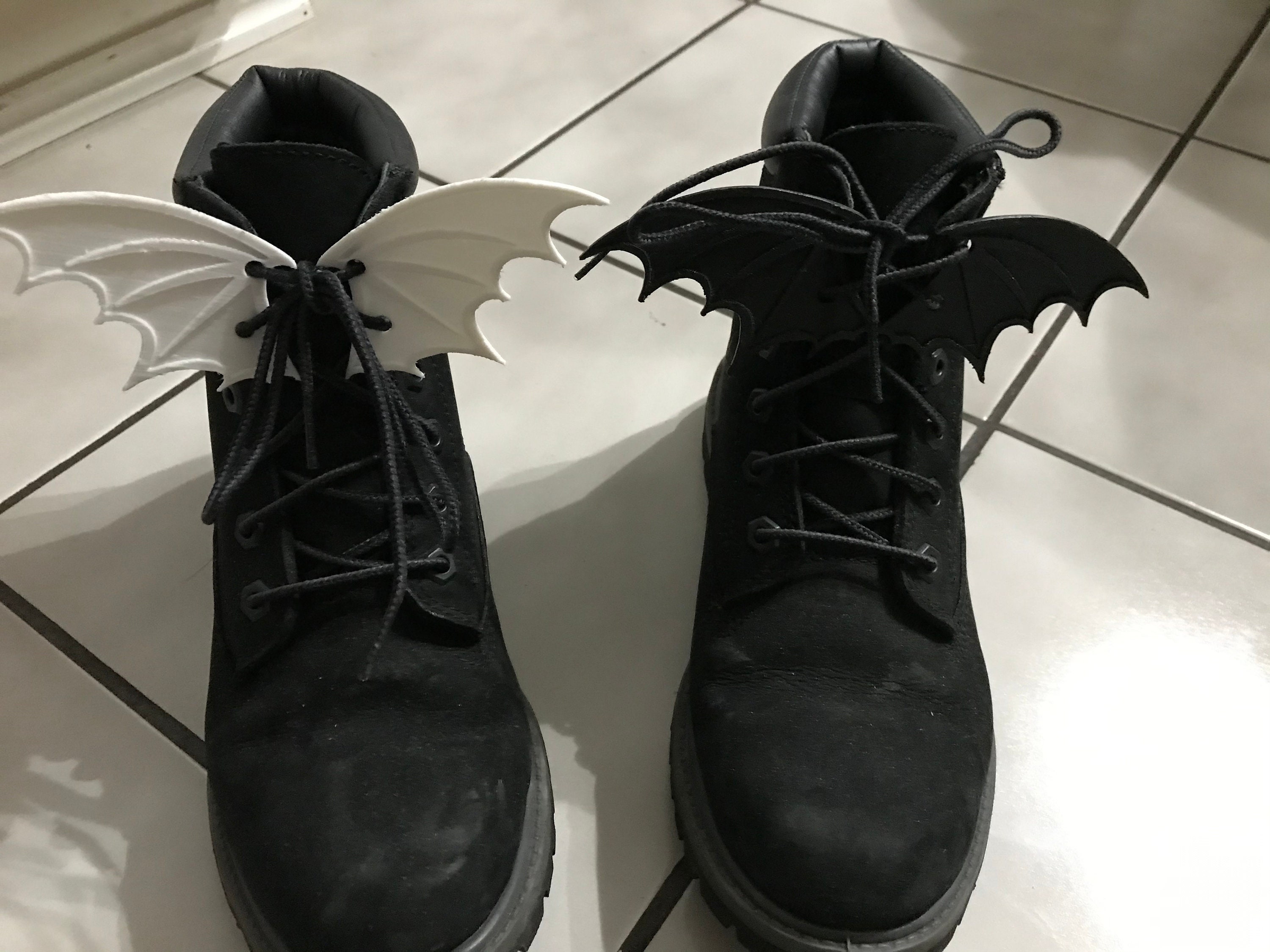 Bat Wings for Boots \u0026 Shoes/ Shoe Bat Wings/ Bat Wings Attach to Boots and Shoes with Shoe laces/ Gothic Bat Wings