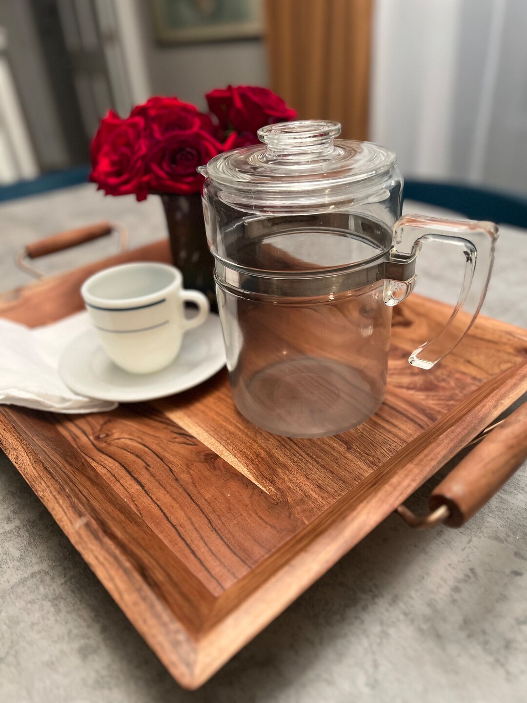 Vintage Glass Pyrex Coffee Pot 7829B Etsy