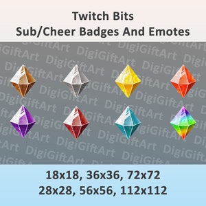 Twitch Sub Badges Bits Bits Logo Sub Cheer Badges Etsy New Zealand