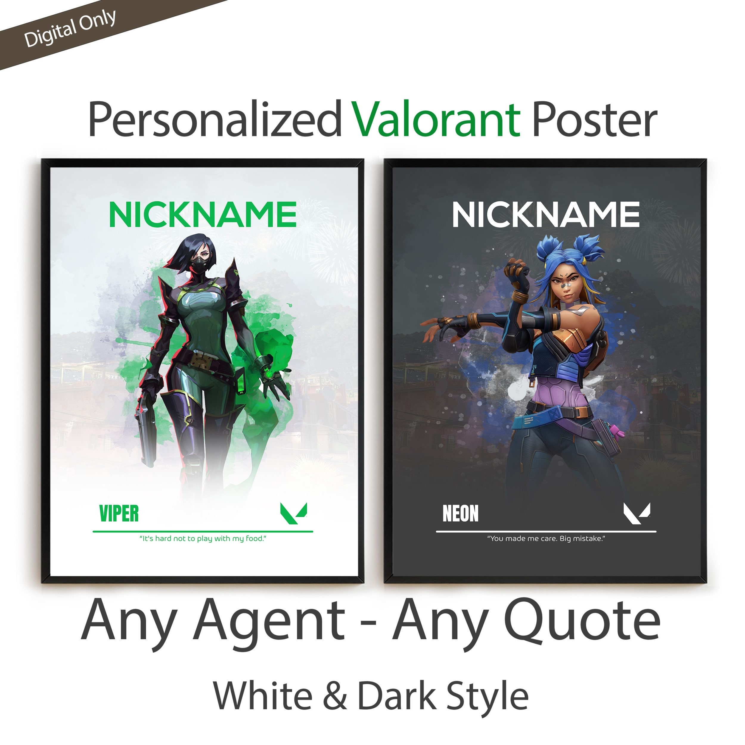 Hd impressão cartaz viper valorant popular jogo online pintura em
