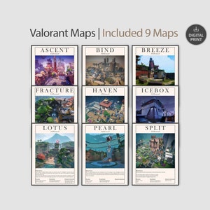 Valorant - Lotus Map Poster; Gaming Artwork