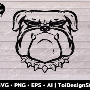 Bulldog svg | pet portrait SVG | bulldog logo Vector, Svg, Png, Eps, Ai Design svg files for cricut Clipart Silhouette
