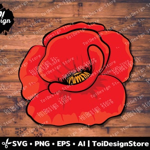 Mohnblume svg, roter Mohn Svg Dateien für Cricut Cut Dateien, Silhouette Cut Dateien, SOFORT DOWNLOAD