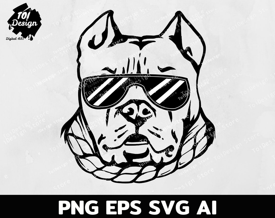 Pitbull Sunglasses SVG | Cricut & Silhouette Cut File (digital Download ...