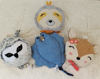 Peluche musicale, boite à musique bébé coton et minky oekotex