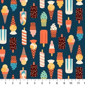 Figo Fabric Simple Pleasures - Ice Cream by Naomi Wilkinson