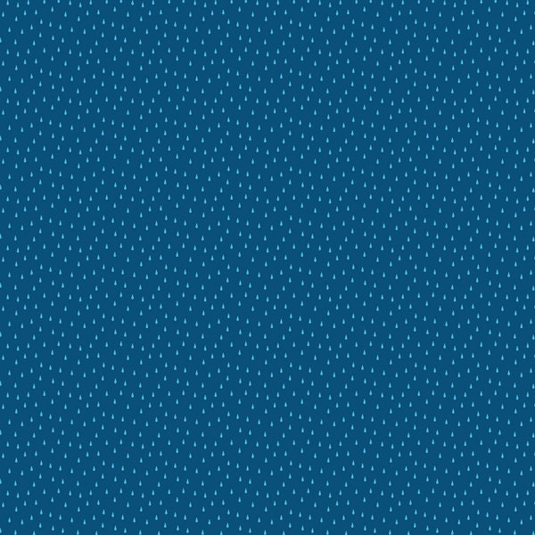Figo Fabric Simple Pleasures - Blue drops on Navy by Naomi Wilkinson