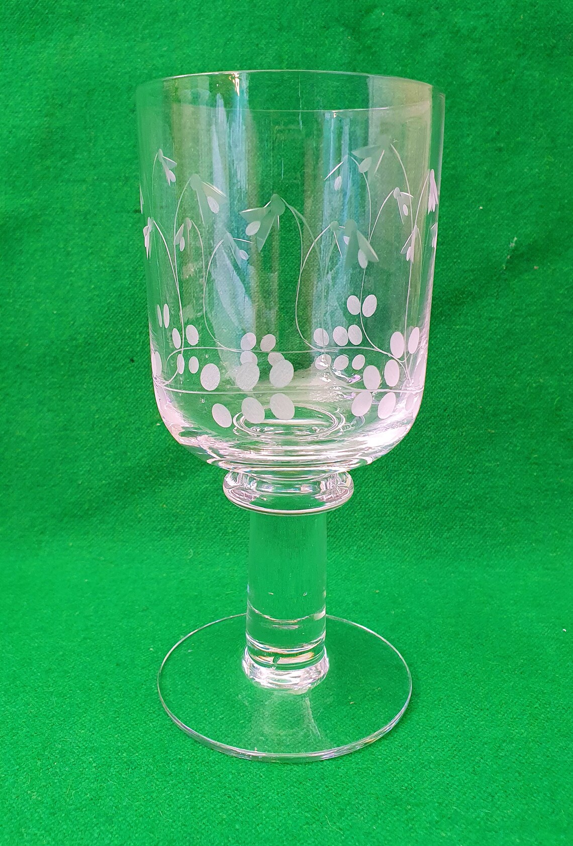 Set Of 6 Vintage Orrefors Large Wine Glasses Etched Floral Etsy