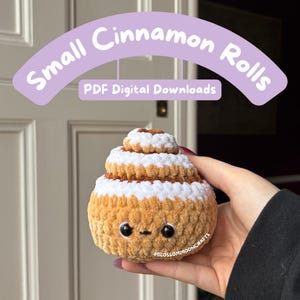 Small Cinnamon Roll Crochet Pattern - PDF Pattern - Amigurumi Food