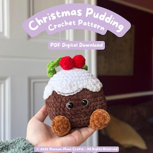 クリスマスプディングのかぎ針編みパターン - PDFパターン
