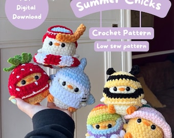 Chicks in Summer Outfits Crochet Patterns - PDF Patterns - Low sew