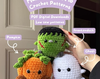 Halloween Trio Crochet Pattern Bundle - PDF Patterns - Low sew