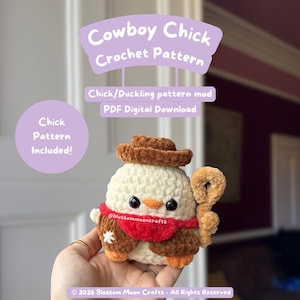 Haakpatroon Chick in Cowboy Outfit - pdf-patronen - Laag naaiwerk