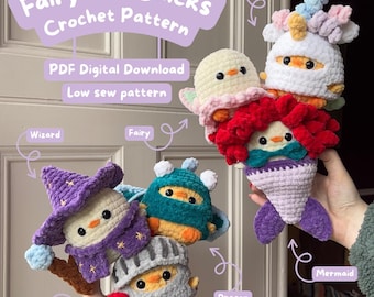 Chicks in Fairytale Outfits Crochet Patterns - PDF Patterns - Low sew