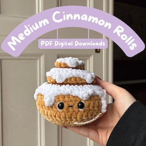 Medium Cinnamon Roll Crochet Pattern - PDF Pattern - Amigurumi Food