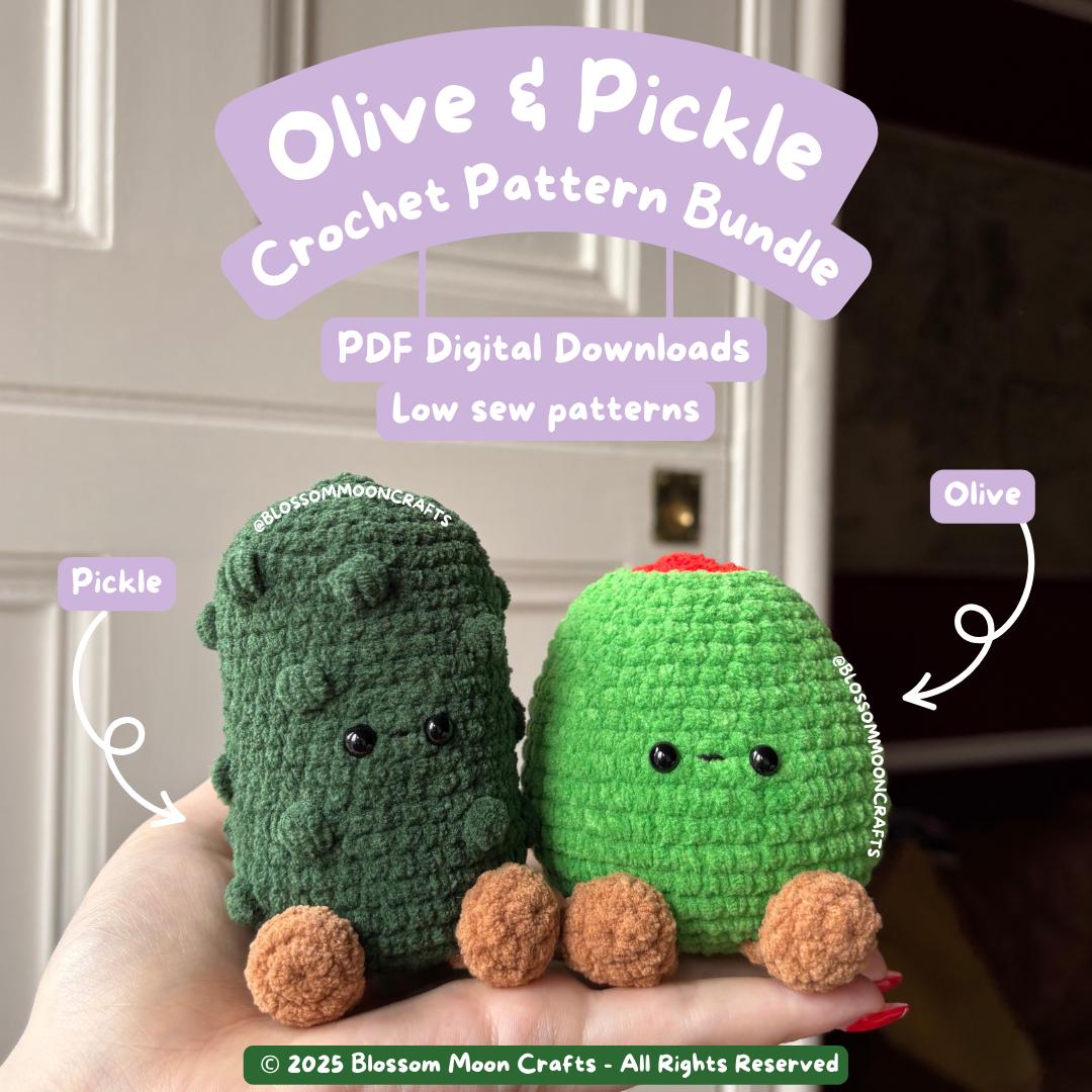 Olive and Pickle Low-Sew Crochet Bundle