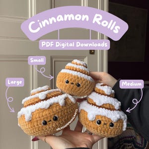 Cinnamon Roll Crochet Pattern Bundle - PDF Pattern - Amigurumi Food