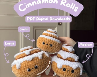 Cinnamon Roll Crochet Pattern Bundle - PDF Pattern - Amigurumi