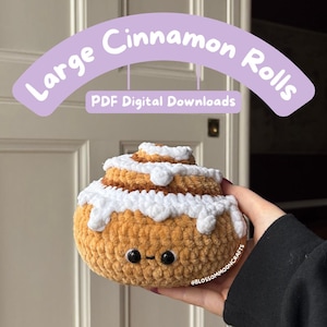 Large Cinnamon Roll Crochet Pattern - PDF Pattern - Amigurumi Food