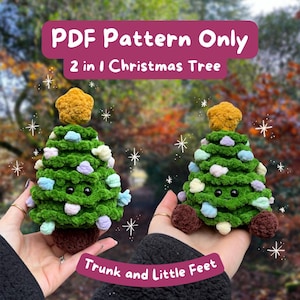 2 in 1 Christmas Tree Crochet Plushie Pattern
