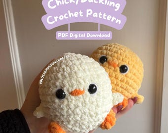 Chick or Duckling Crochet Pattern - PDF Patterns - No sew