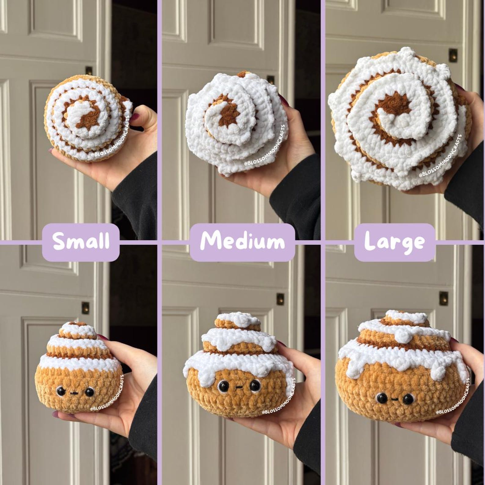 Small Cinnamon Roll Crochet Pattern - PDF Pattern - Amigurumi Food - Etsy