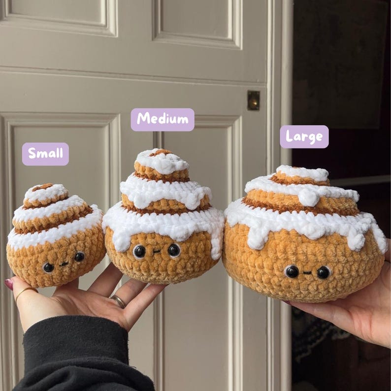 Small Cinnamon Roll Crochet Pattern - PDF Pattern - Amigurumi Food - Etsy