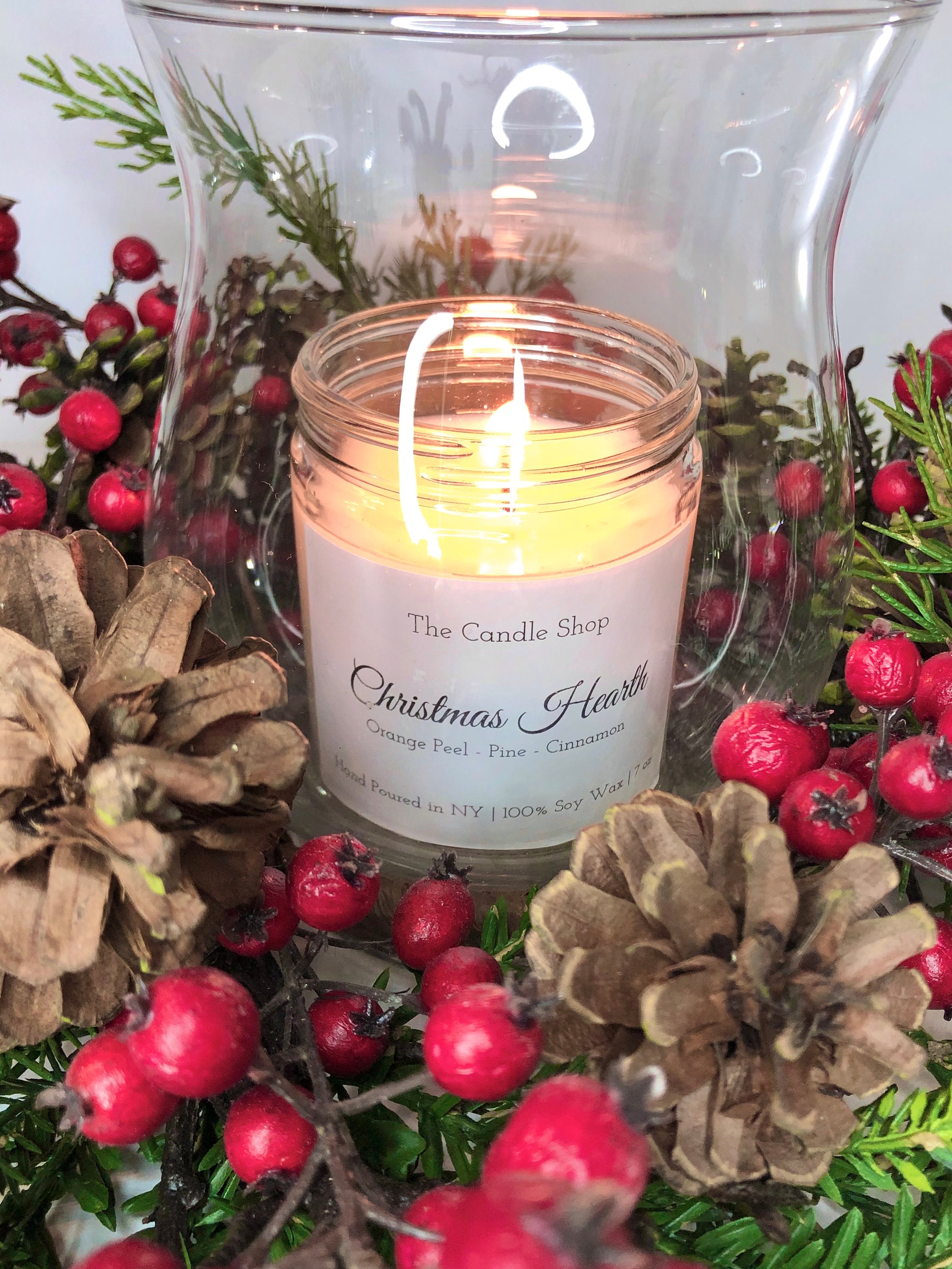 Christmas Scented Candle Seasonal Candle Natural Candle Etsy
