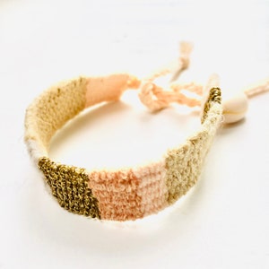 Woven boho bracelet JUPP, Limited edition, Handwoven bracelet, Surf bracelet, Fiber art, Unique gift, Ibiza look, Loom bracelet, Ooak