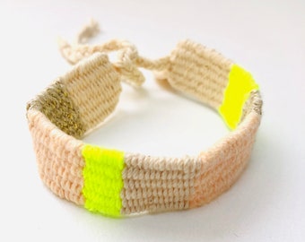 Woven bracelet, JUPP, Limited edition, Handwoven jewelry , Boho bracelet, Fiber art, Handmade, Ibiza look, Loom bracelet, Ooak