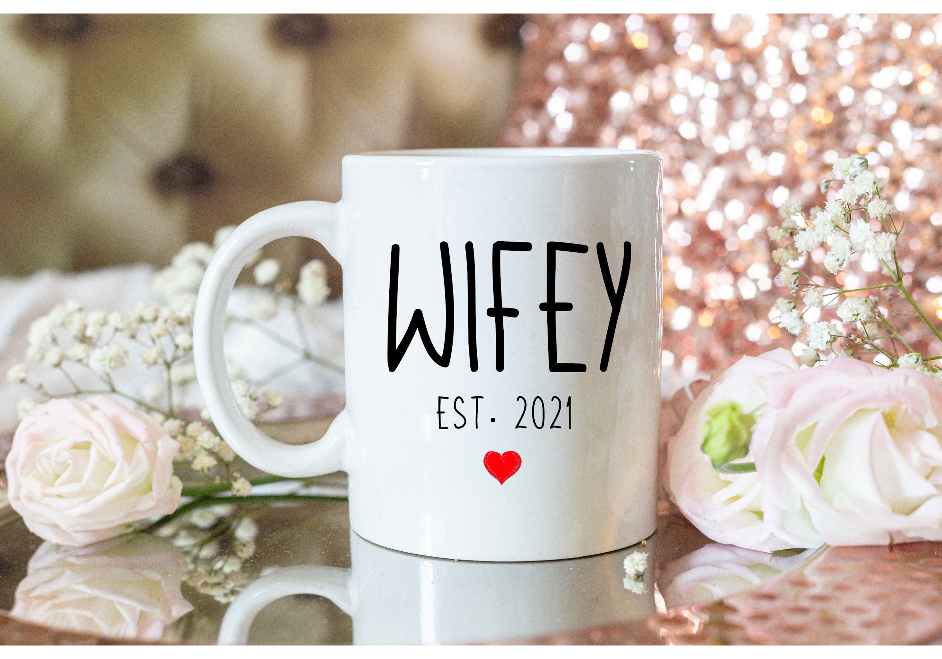 Gifts For Wife 2021 Wifey est 2021 Gift for Wife Wifey Mug Wedding Gift Mrs | Etsy