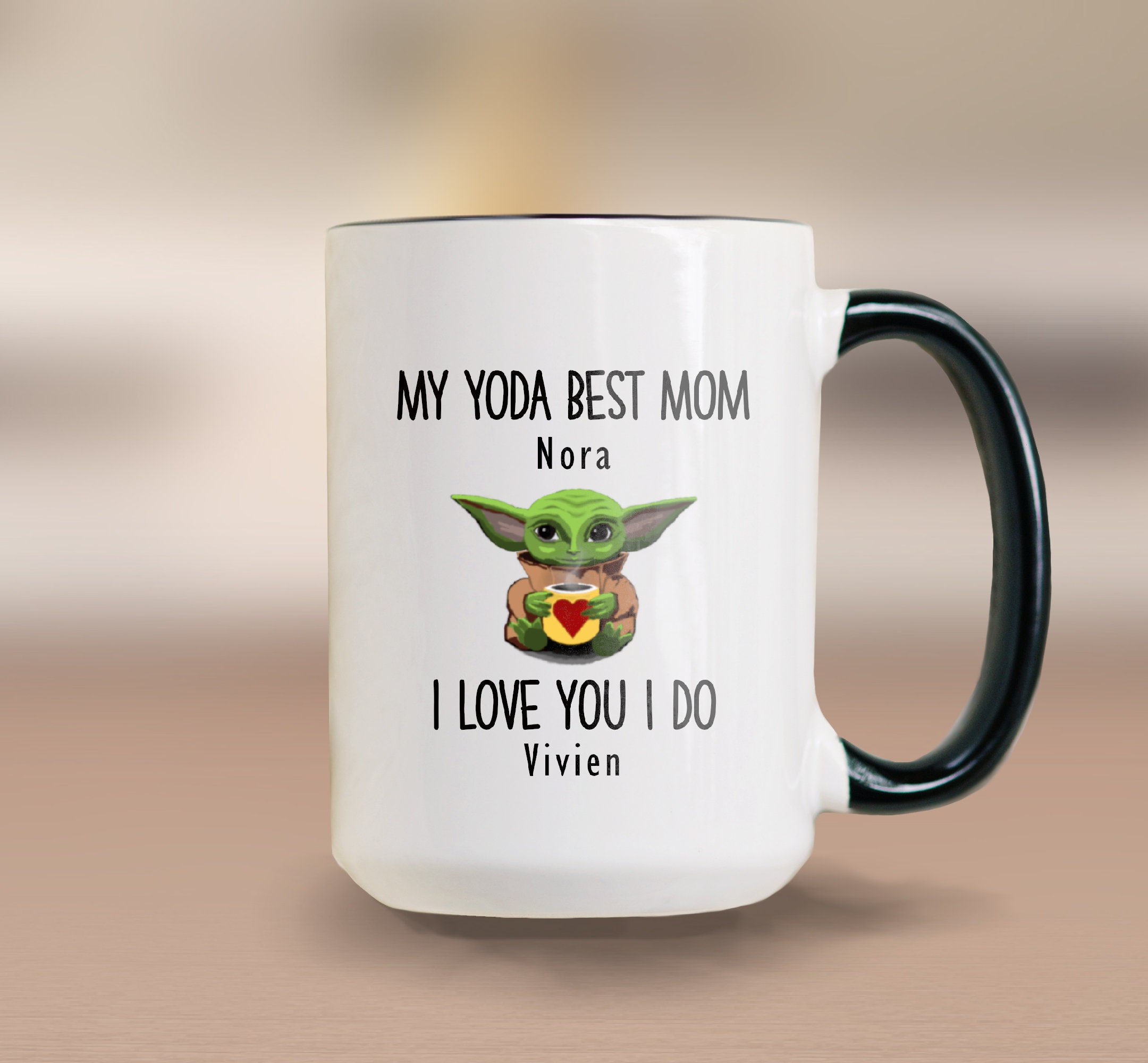 Custom Yoda Best Mom Love You I Do Coffee Mug By Badaudesign