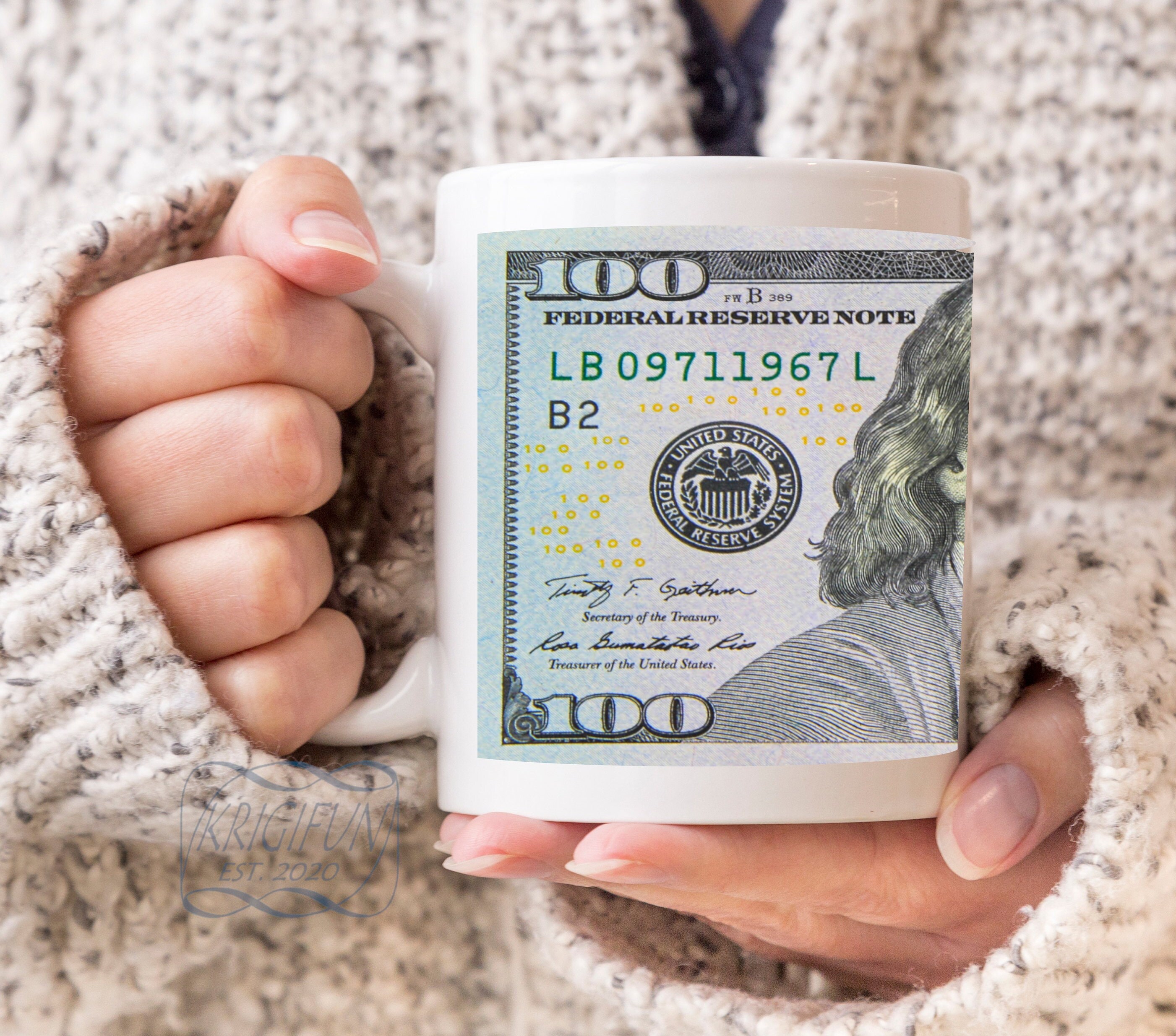 100 Dollars Banknote Image on Mug, Cash Image on Mug, Booth Side Printed  Funny Money Mug, Greenback Mug, Mug With Picture of 100 Dollars - Etsy