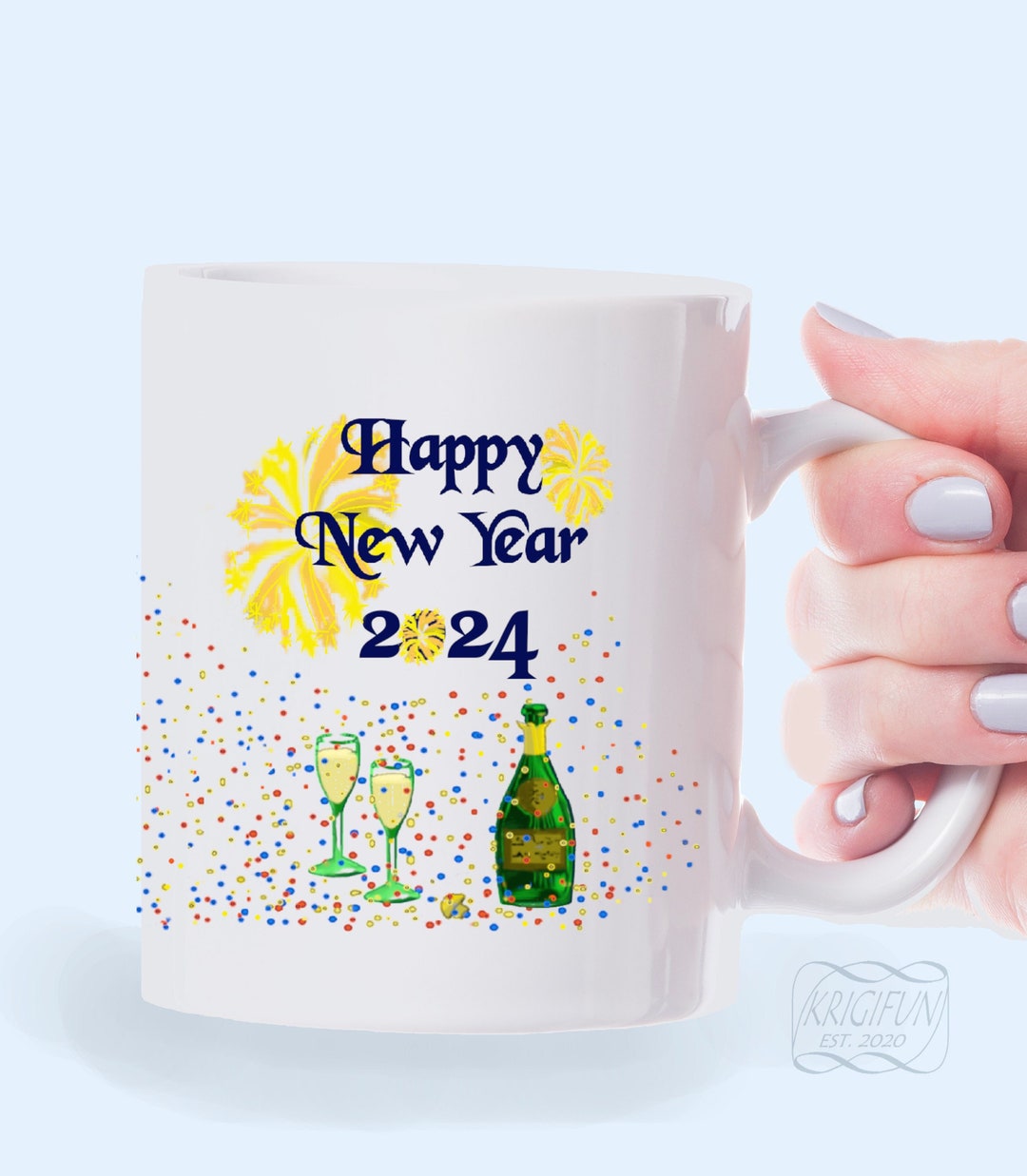 Happy New Year 2024 Gift Mug Good Wish for New Year With Etsy