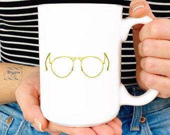 Latte larry's mug,Larry David present mug, Curb your Enthusiasm, Larry's spectacles, Larry tv show gift, Larry's Coffee Social Assassin,