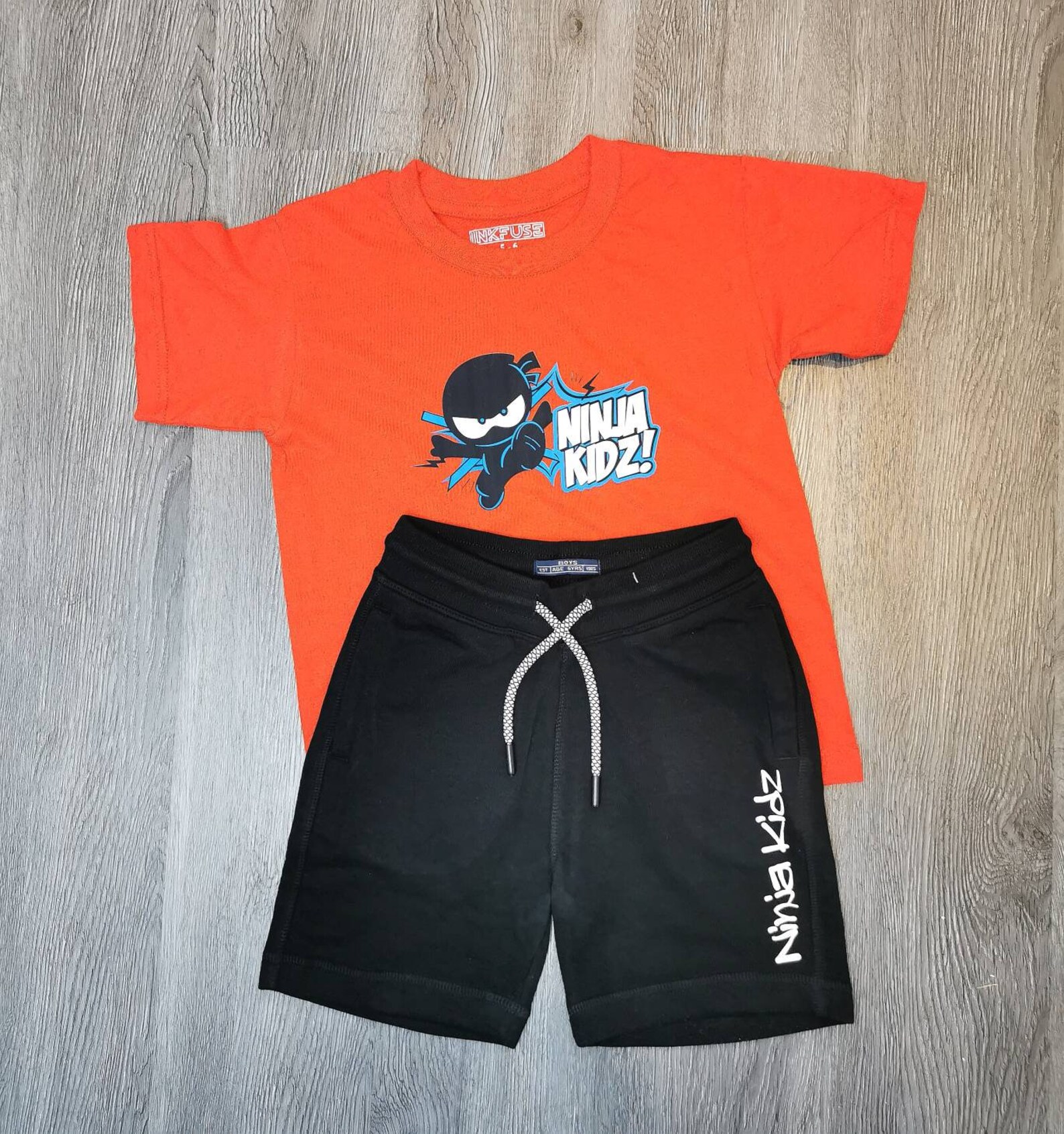 Ninja Kids Red t shirt and Shorts/ Children clothing set gift | Etsy