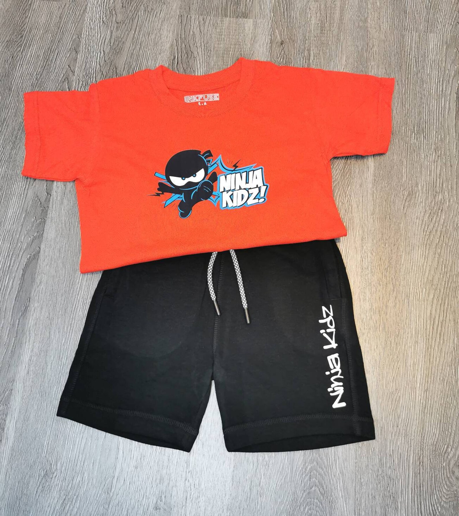 Ninja Kids Red t shirt and Shorts/ Children clothing set gift | Etsy