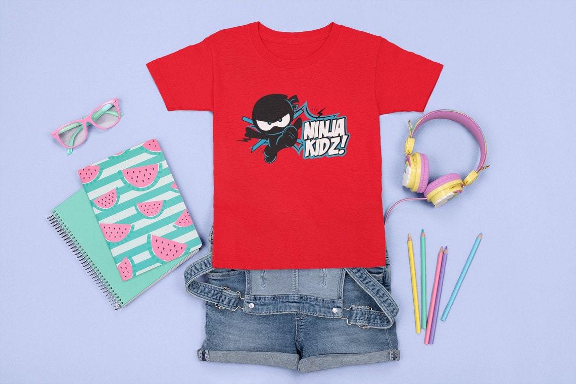 Ninja Kids t shirt design/ Children gift /Ninja Kids shirt/ Etsy