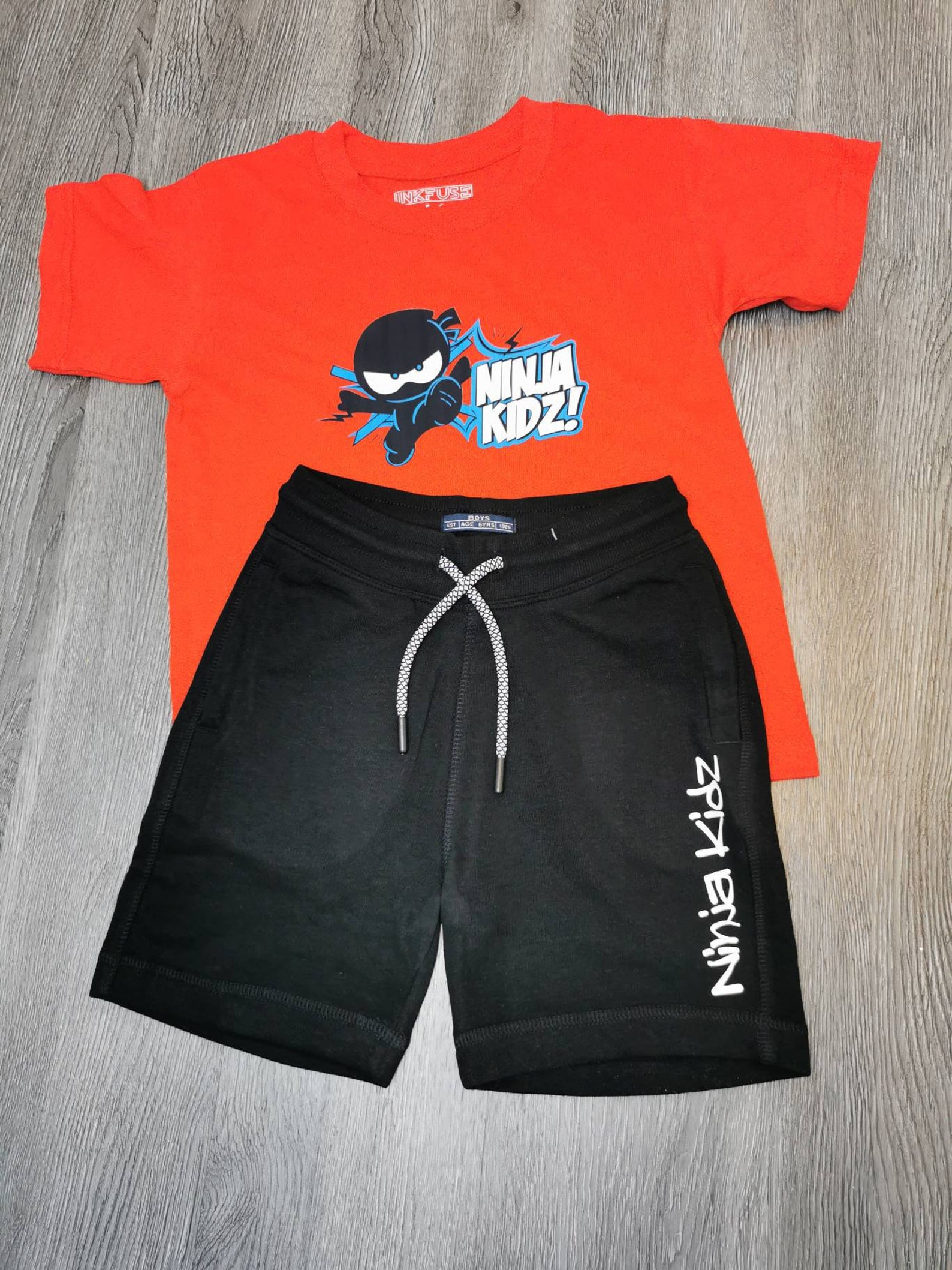 Ninja Kids Red t shirt and Shorts/ Children clothing set gift | Etsy