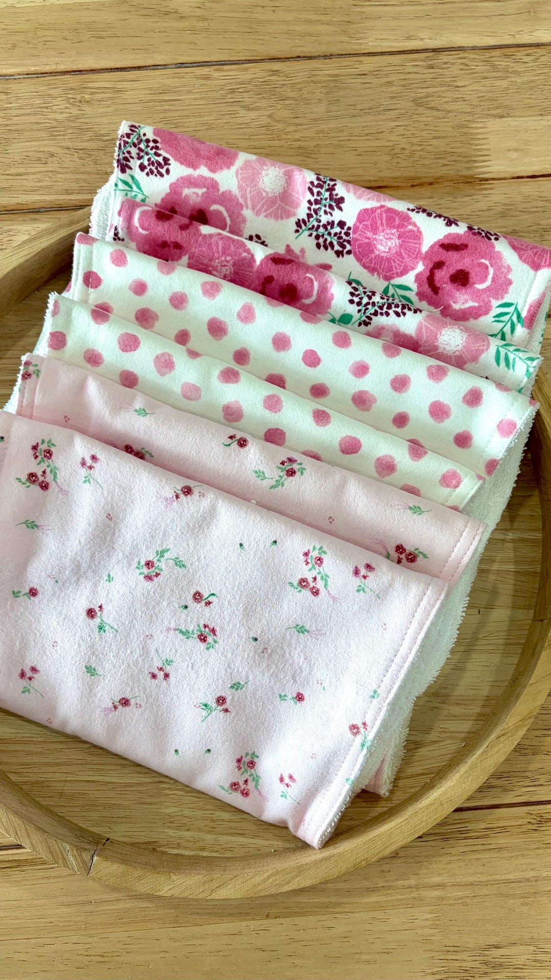 Handmad Baby Burp Cloths (pretty in Pink) - Etsy